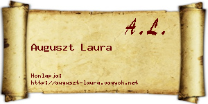 Auguszt Laura névjegykártya